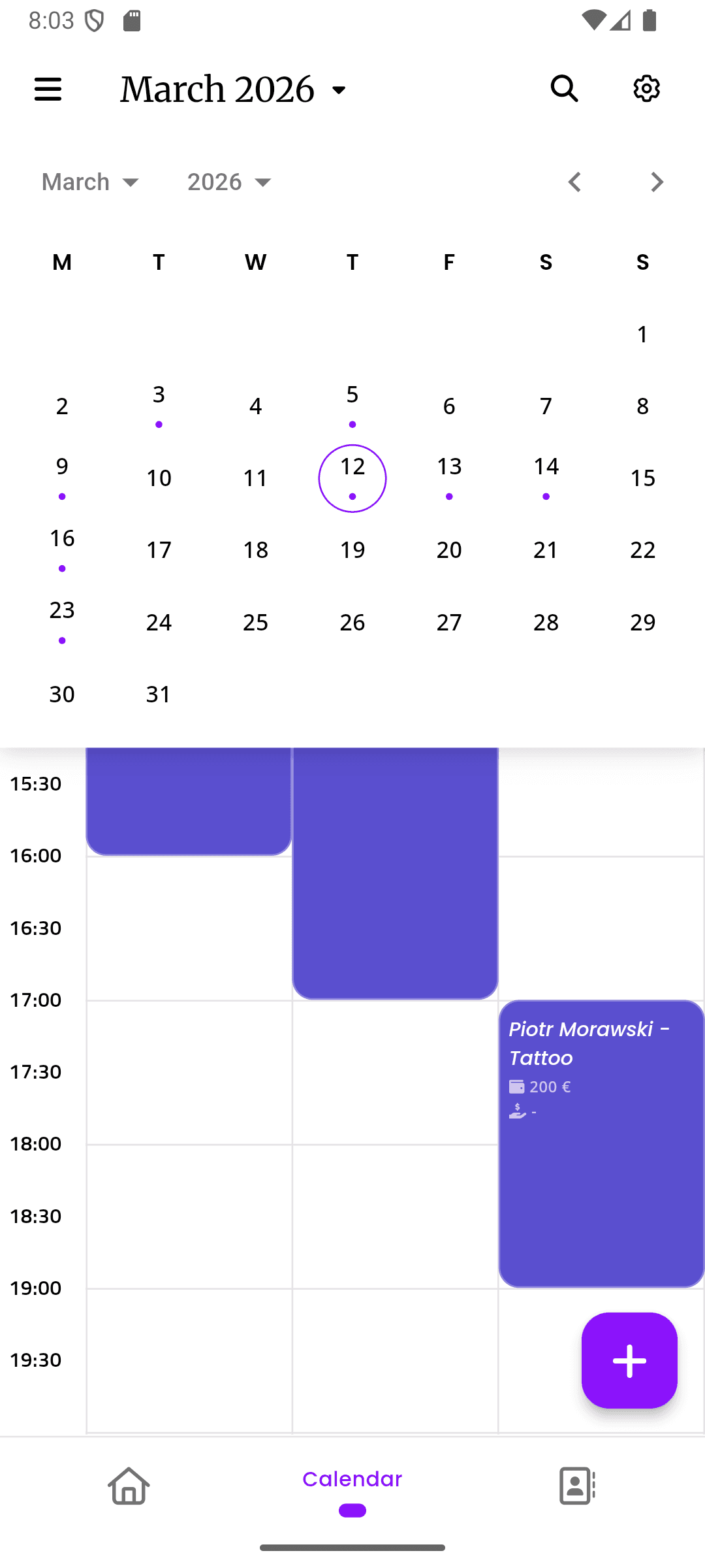 inkStar Kalender-Overlay mit synchronisierten Terminen aus mehreren Kalenderquellen