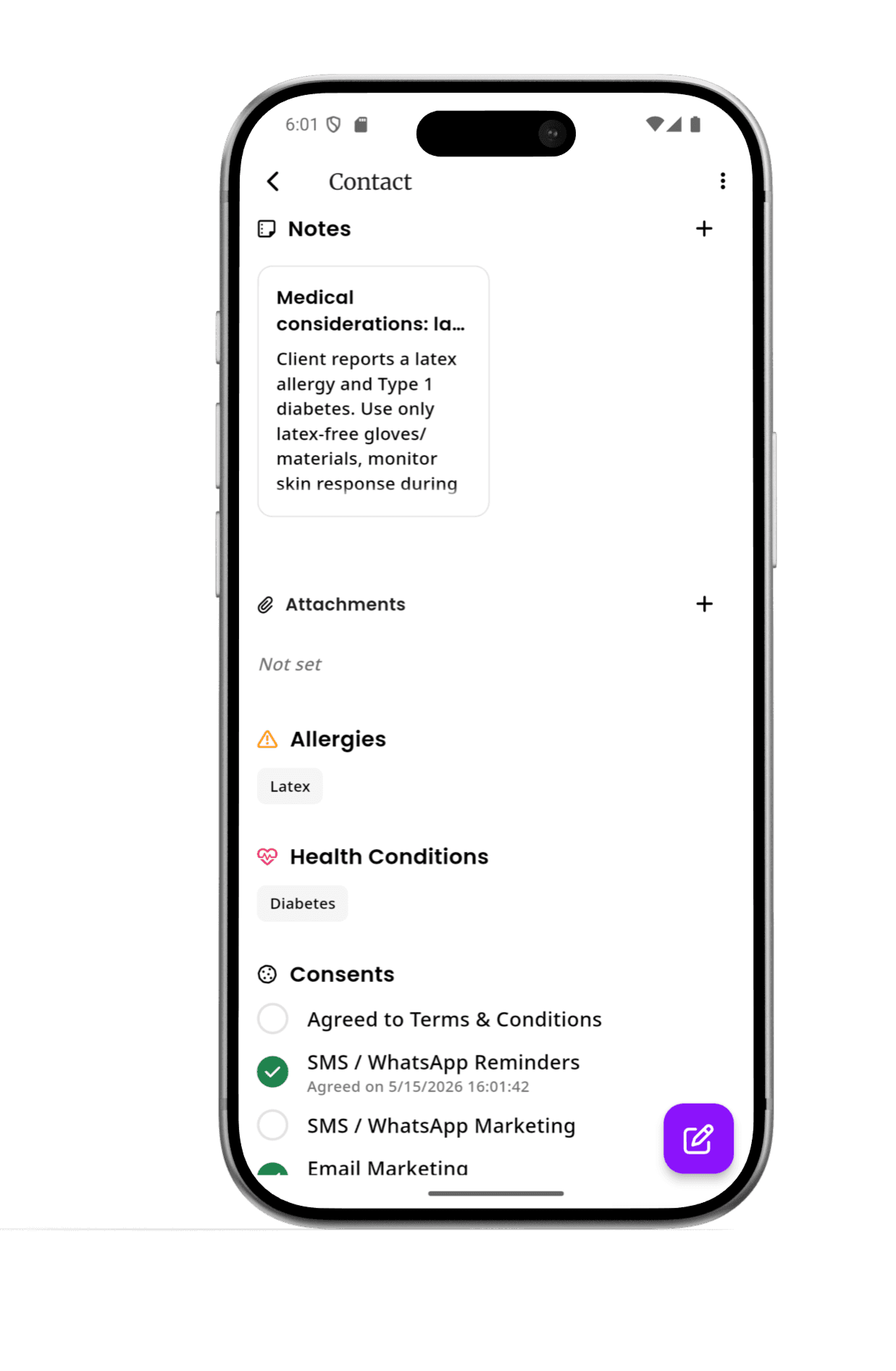 inkStar Intake-Formulare auf dem iPhone mit digitaler Tattoo-Einwilligung und Kundenprofildaten