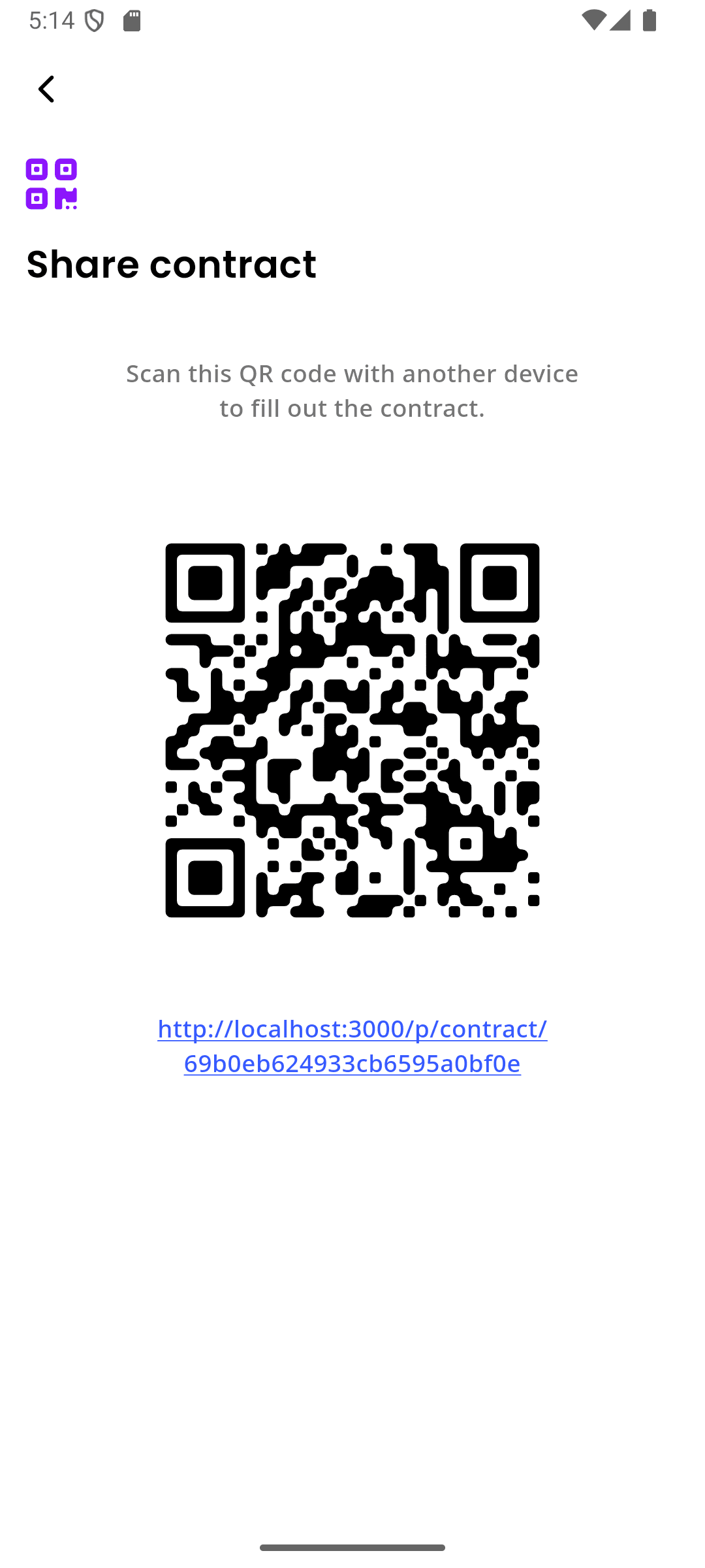 inkStar QR-Code-Einwilligungsformular auf dem Handy eines Kunden